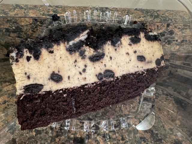 Cookies and Cream Slice of Cake.