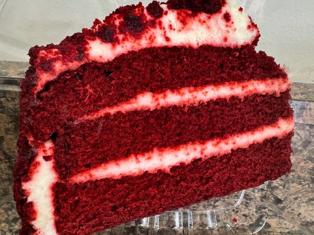Red Velvet Cake Slice.