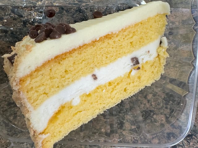Cannoli Cake Slice.